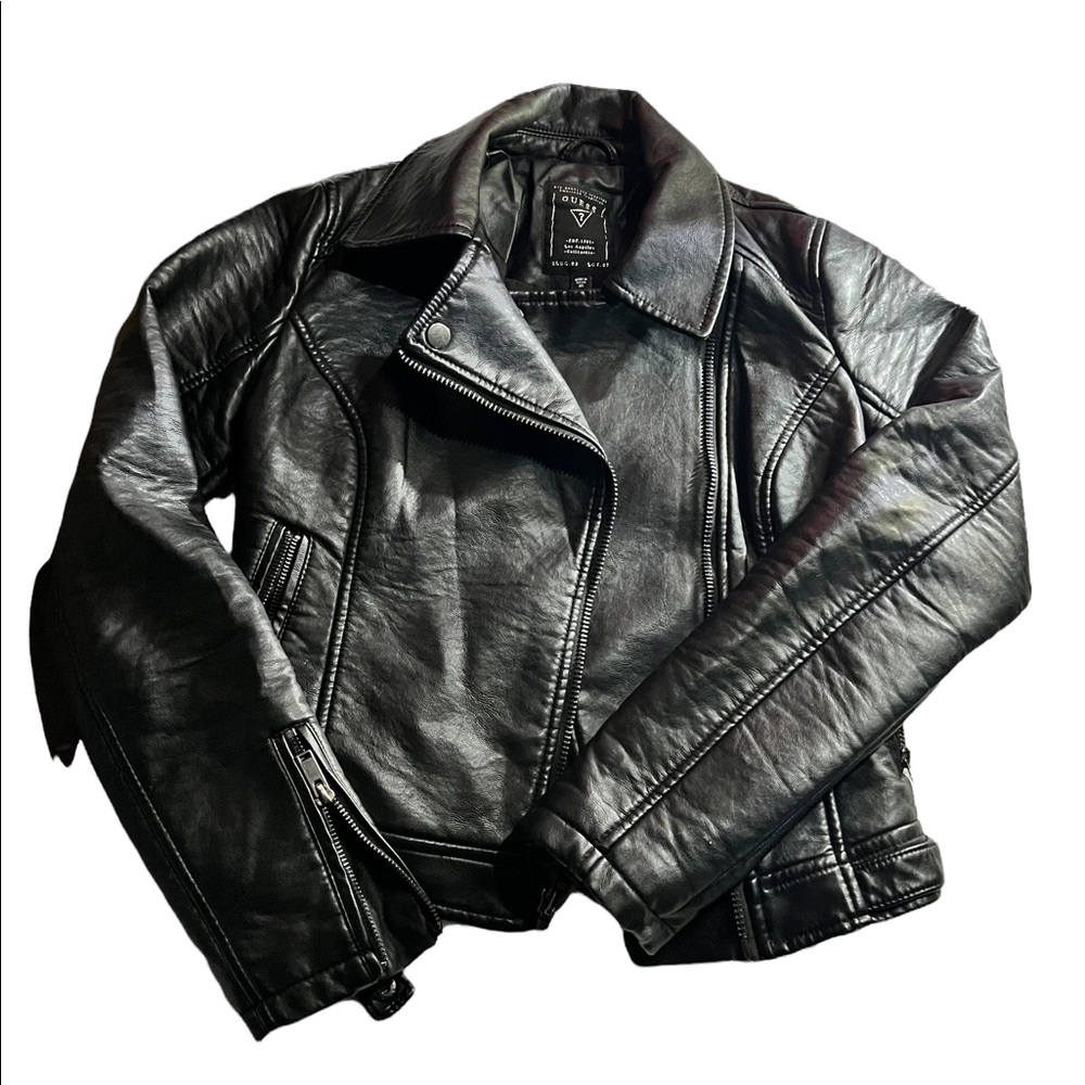 Thick leather jacket